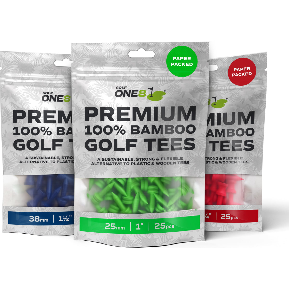 Golf One8 Graduated Bamboo Golf Tees