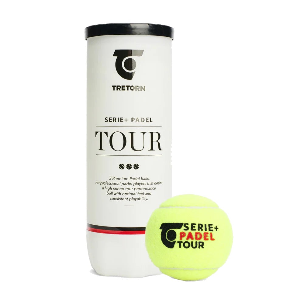 Tretorn Serie + Padel Tour Padel Balls (1 Tube-3 Balls)