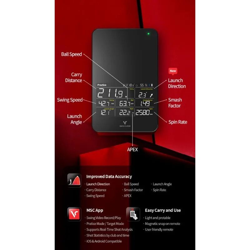 Swing Caddie SC4 Simulator + Launch Monitor