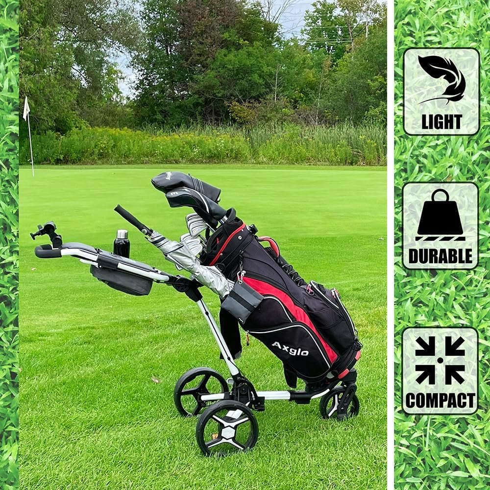 Axglo Tri-360 V2 Push Trolley (White/Blue)