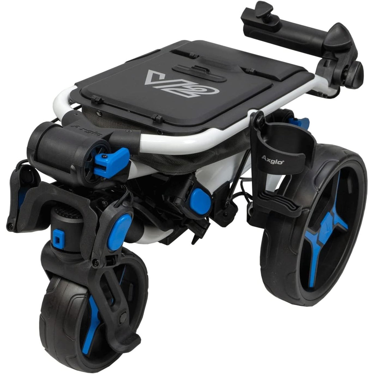 Axglo Tri-360 V2 Push Trolley (White/Blue)