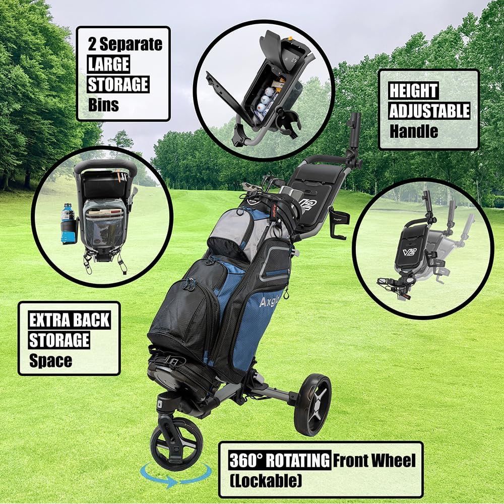 Axglo Tri-360 V2 Push Trolley (Grey/Grey)