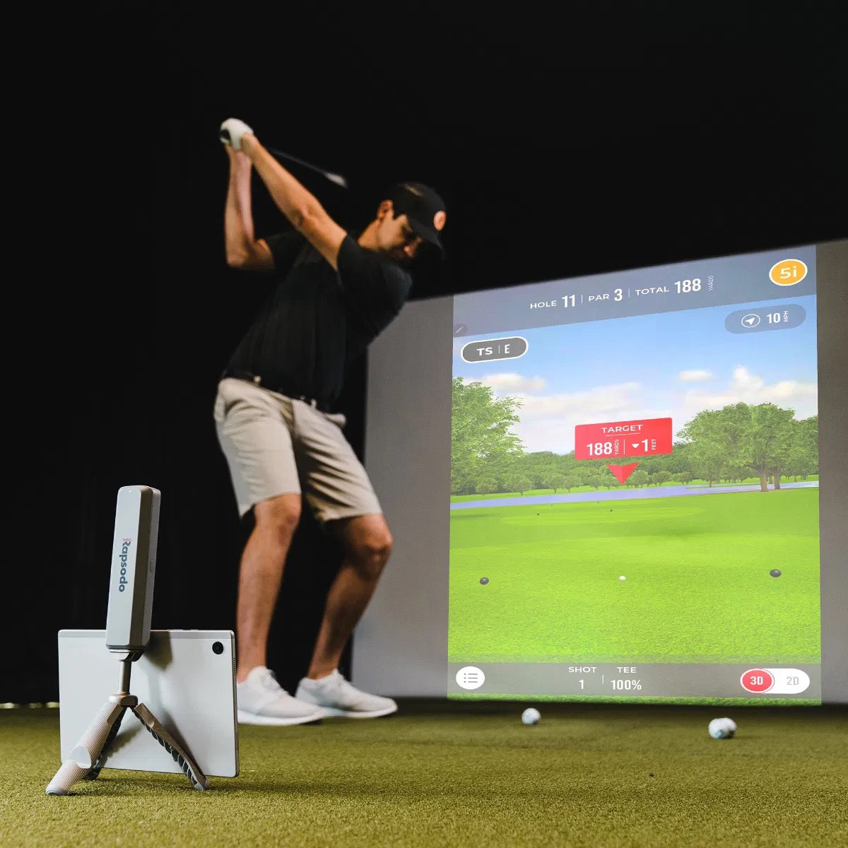 RAPSODO MLM2PRO™ LAUNCH MONITOR + GOLF SIMULATOR - CALLAWAY 3 BALL