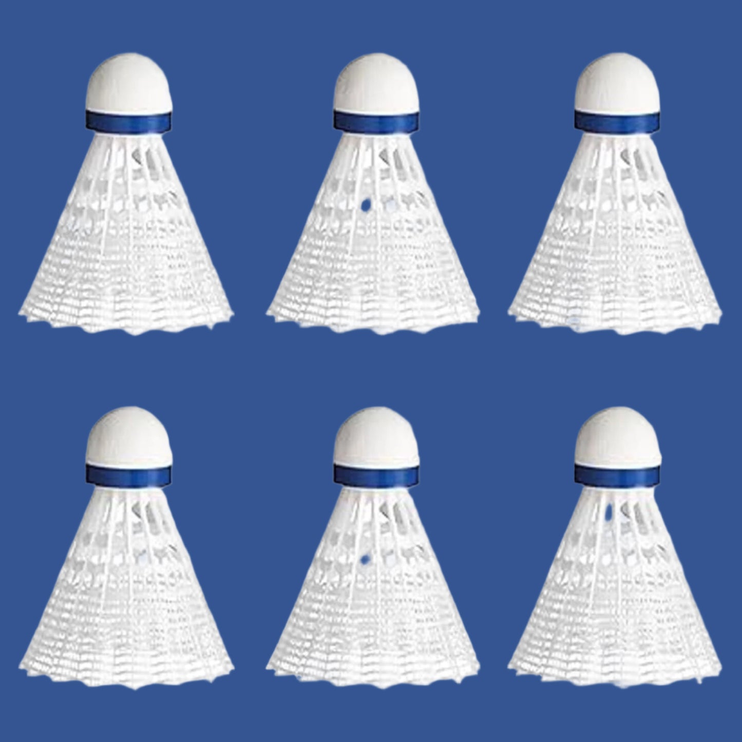 Yonex Mavis 600 White Badminton Shuttlecocks (Medium Speed Blue) 1 Tube of 6 shuttlecocks