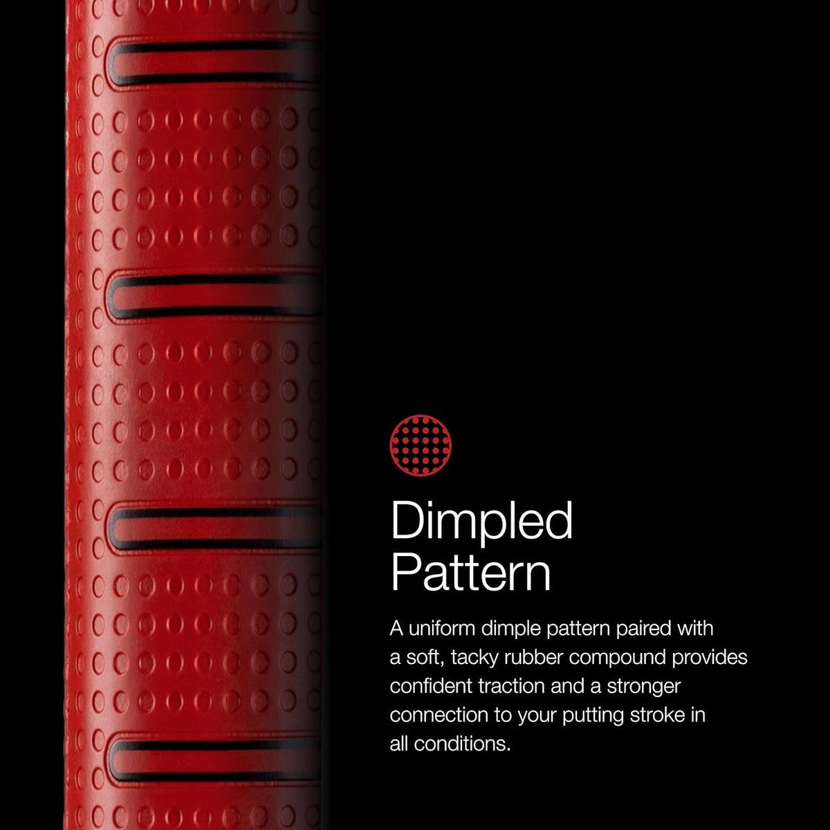 Zero Taper Medium Straight Putter Grip (Red)