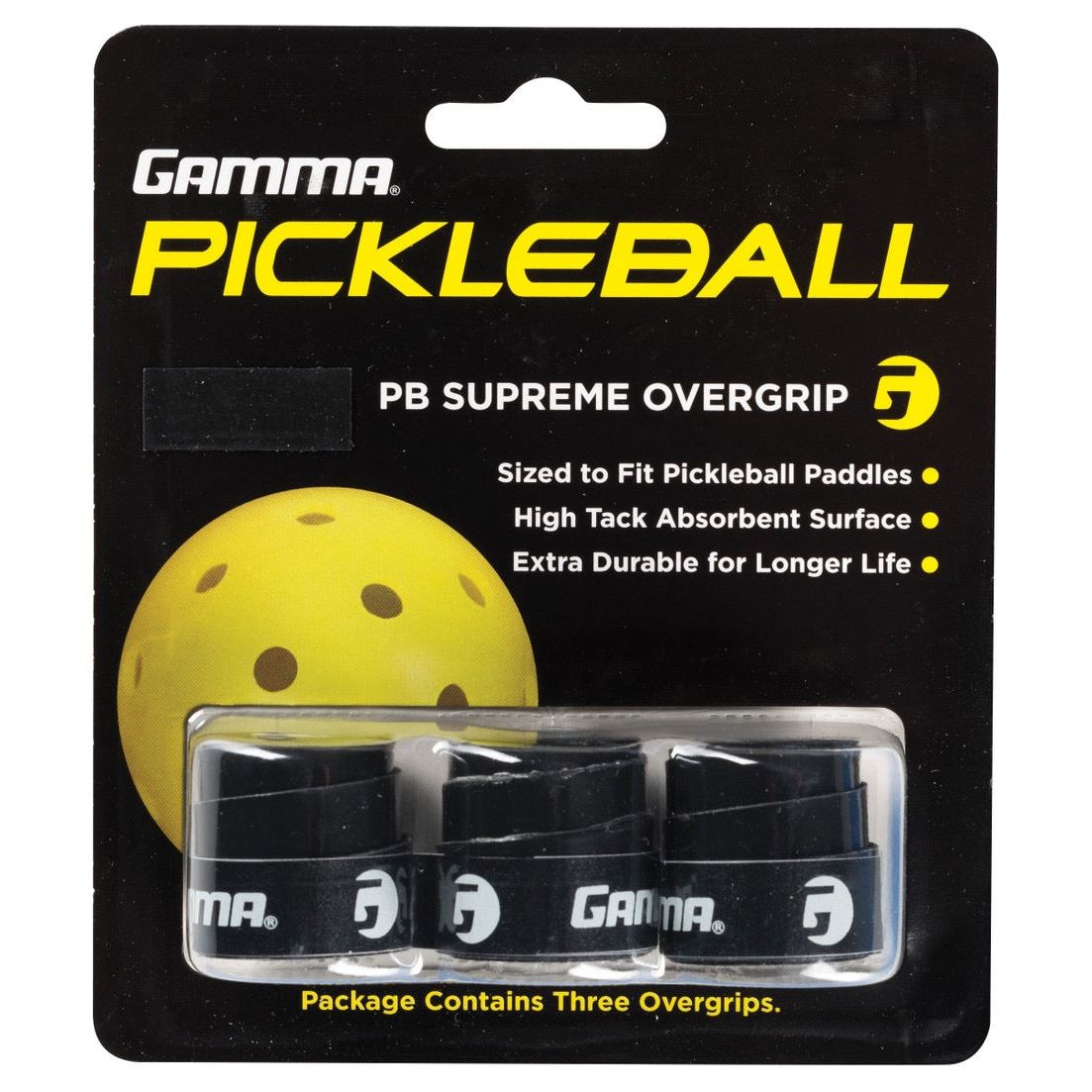 GAMMA Supreme Pickleball Overgrip 3 Pack