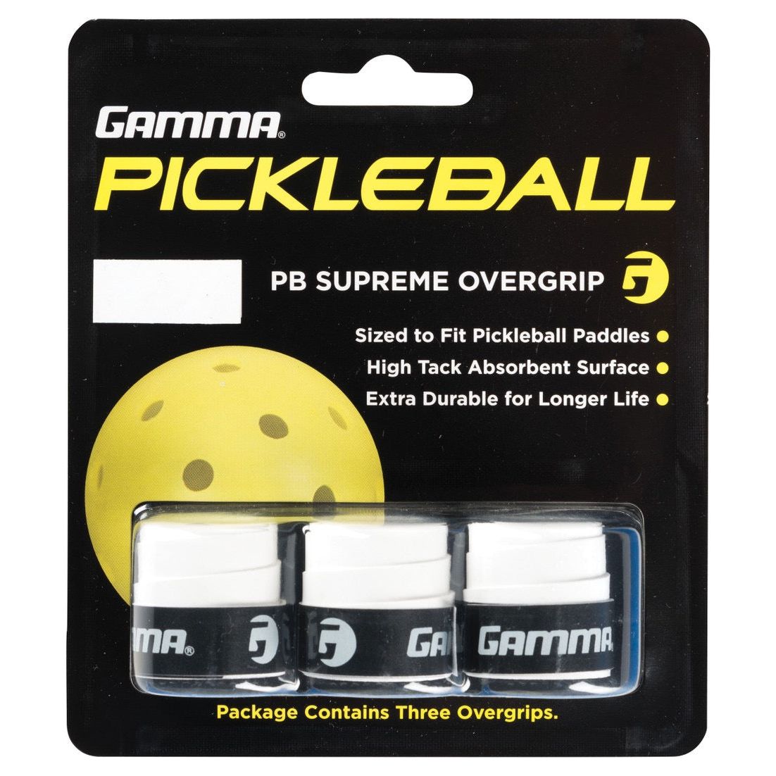 GAMMA Supreme Pickleball Overgrip 3 Pack
