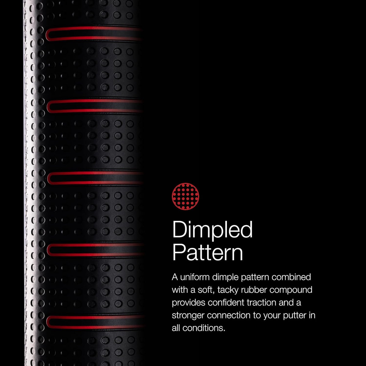 Zero Taper Medium Straight Putter Grip (Black)
