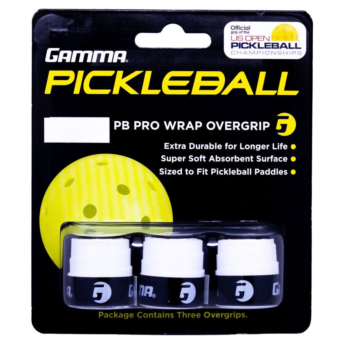 GAMMA Pro Wrap Pickleball Overgrip 3 Pack