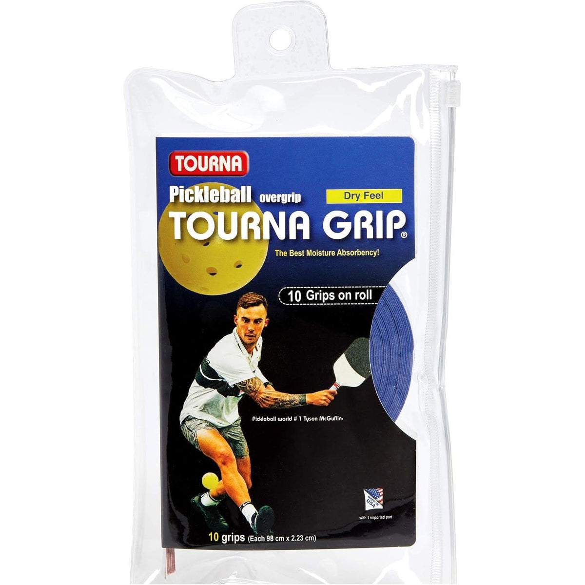 Pickleball Tourna Grip Overgrip Blue 10 Grip Roll