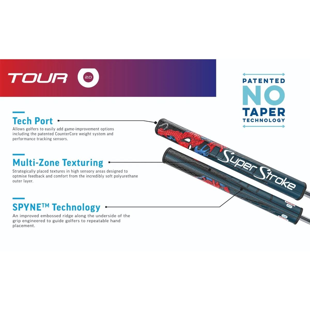 SUPERSTROKE MARVEL TOUR 2.0 (SPIDERMAN) + BALL MARKER