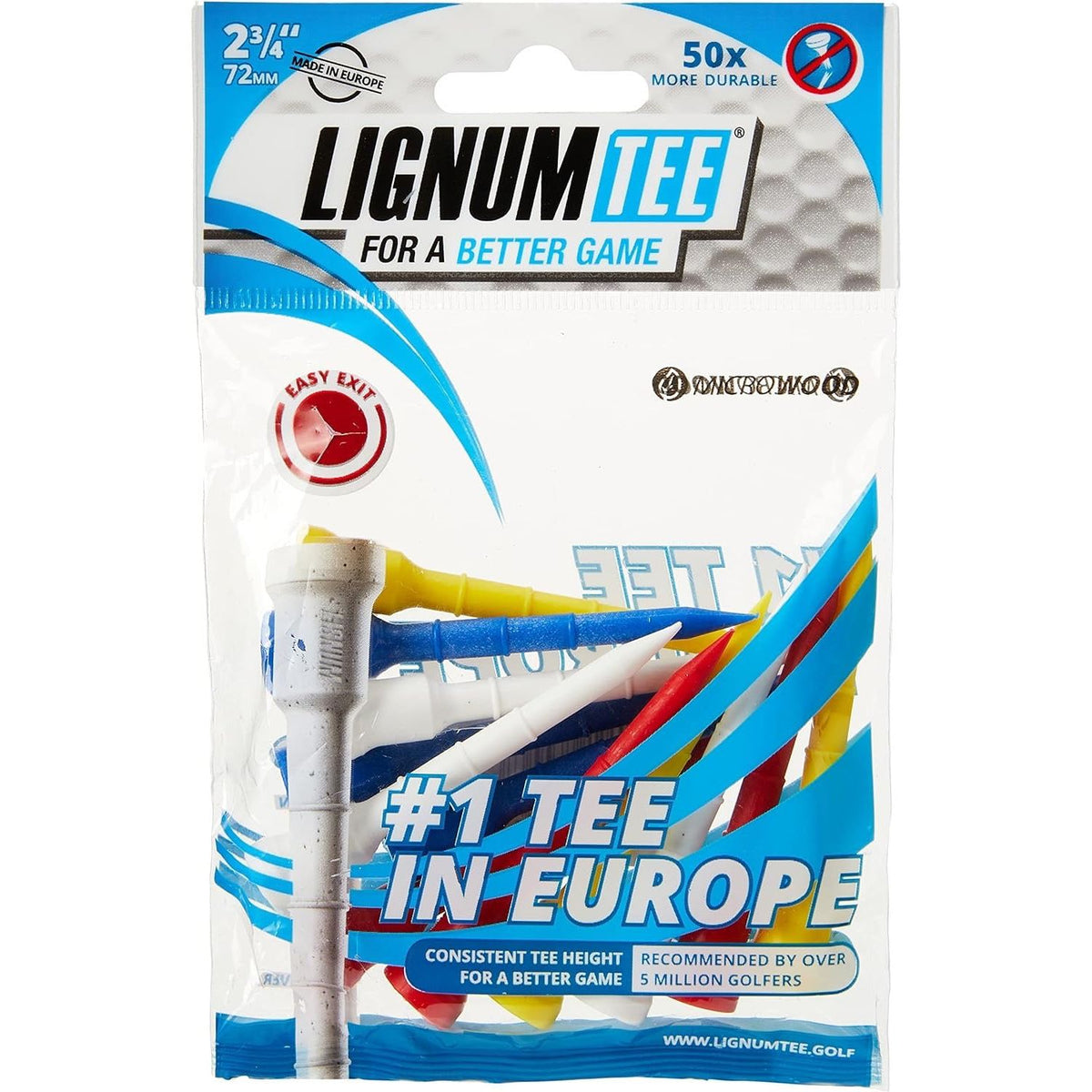 Lignum 72mm Tees 12pk - Mix Colour