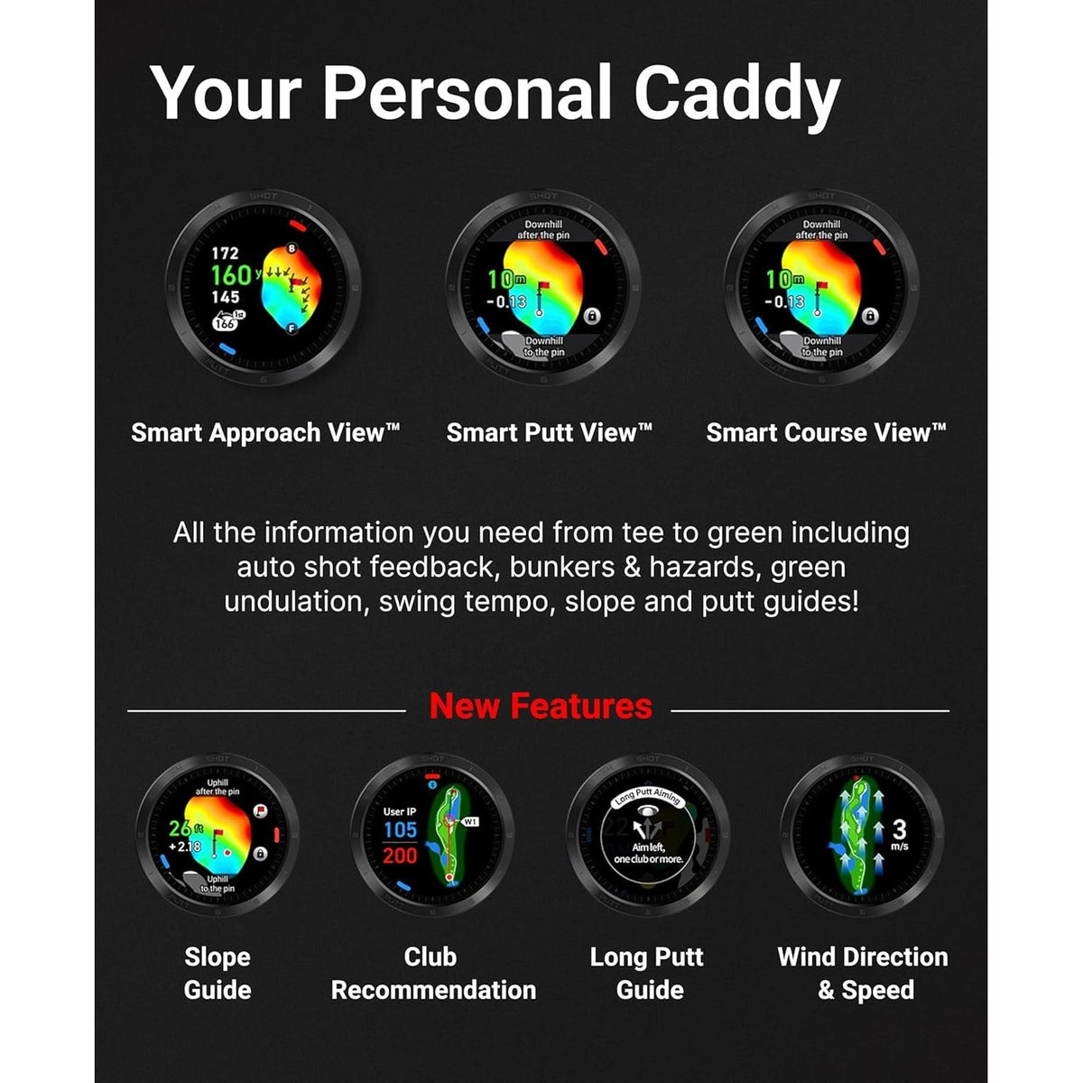 Voice Caddie T11 Pro GPS Watch