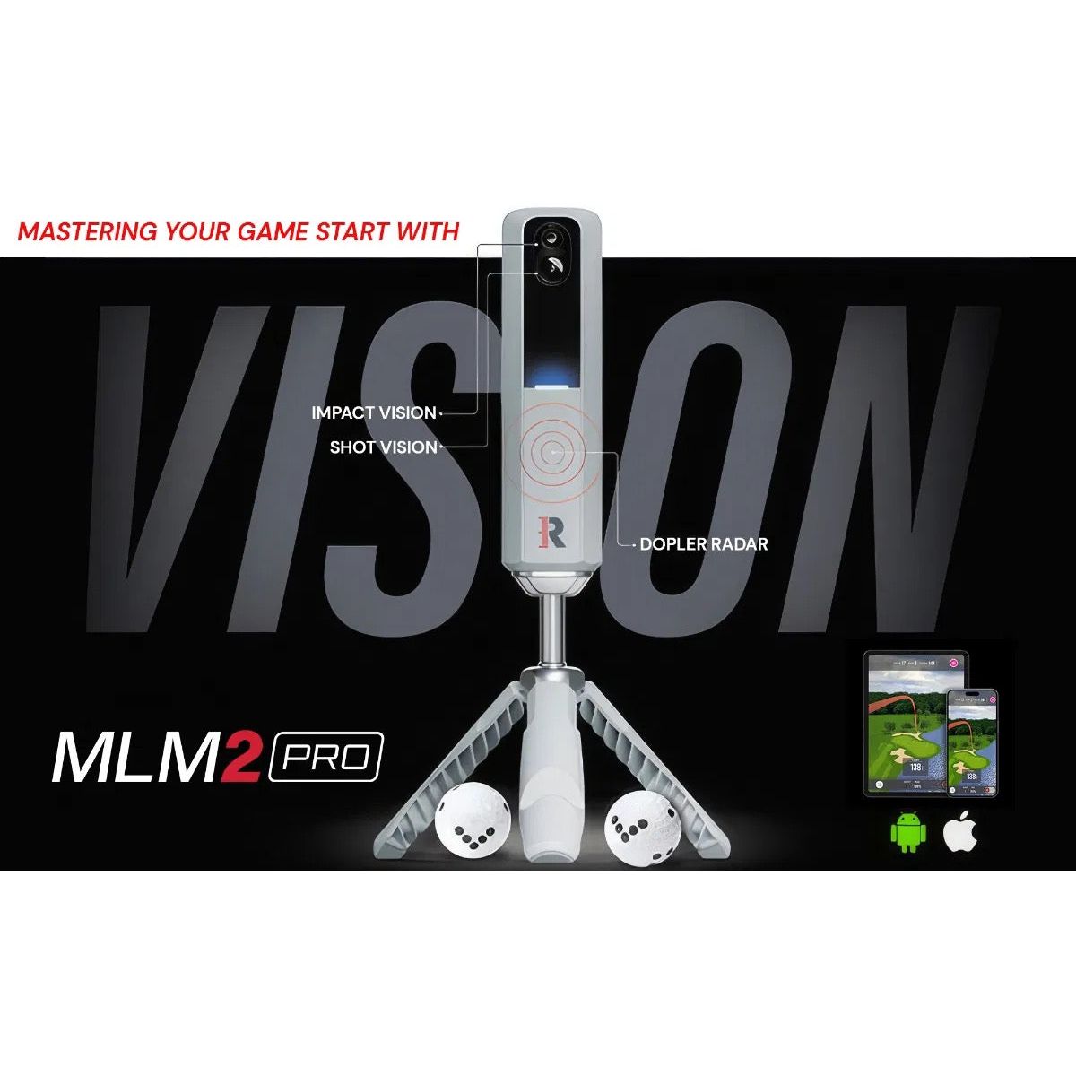 RAPSODO MLM2PRO™ LAUNCH MONITOR + GOLF SIMULATOR - CALLAWAY 3 BALL
