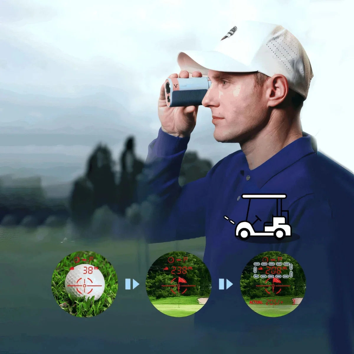 VOICE CADDIE LASER FIT 2 RANGEFINDER - FROST BLUE