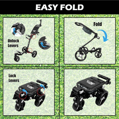 Axglo Tri-360 V2 Push Trolley (Black/Grey)