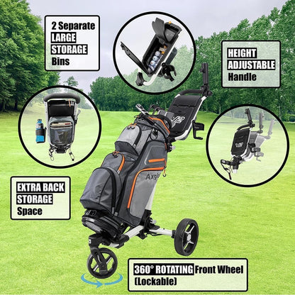 Axglo Tri-360 V2 Push Trolley (White\Grey)