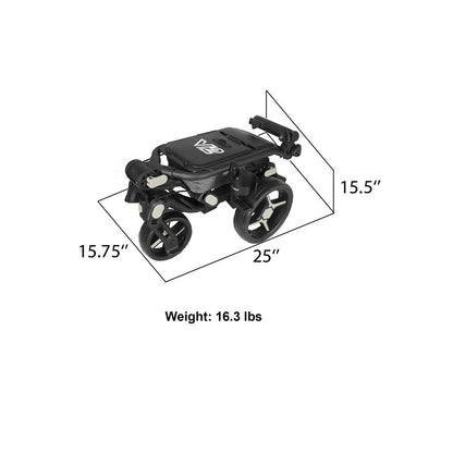 Axglo Tri-360 V2 Push Trolley (White/Red)