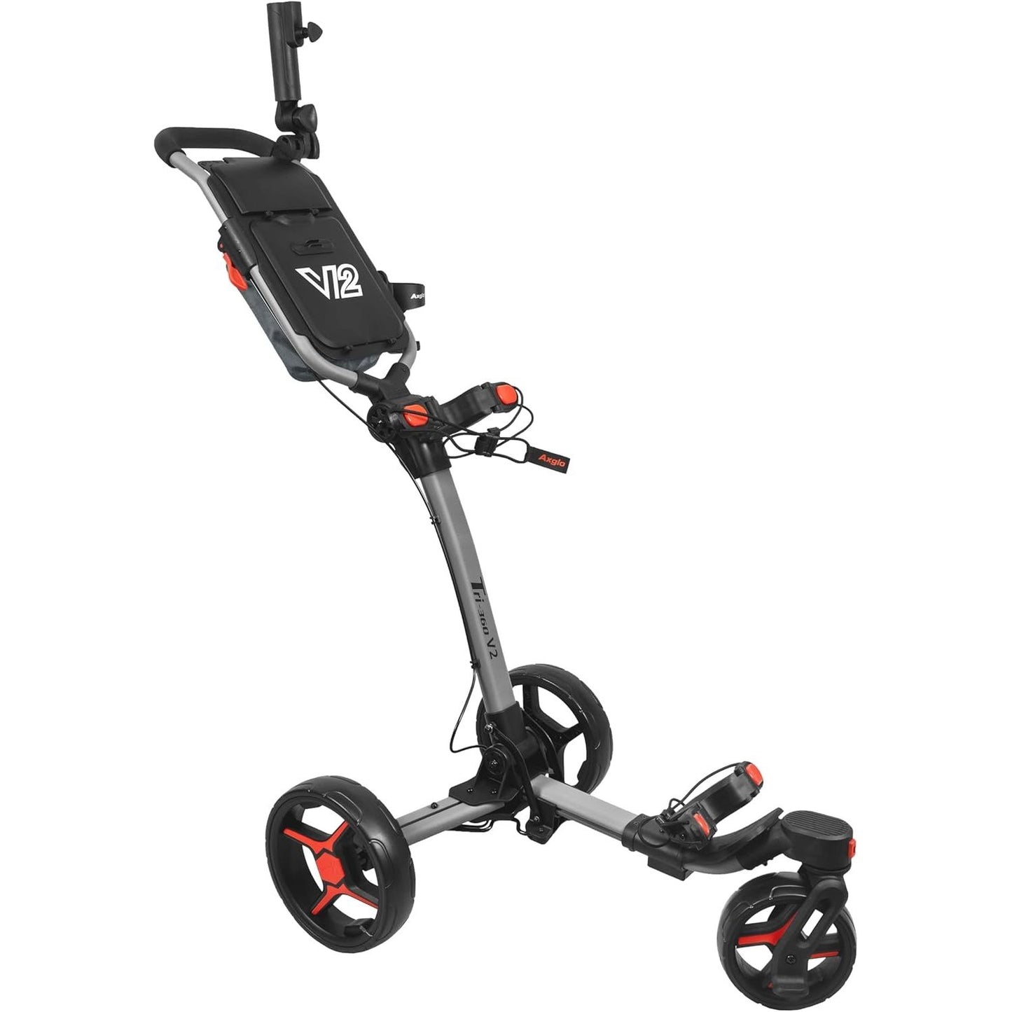 Axglo Tri-360 V2 Push Trolley (Grey/Red)