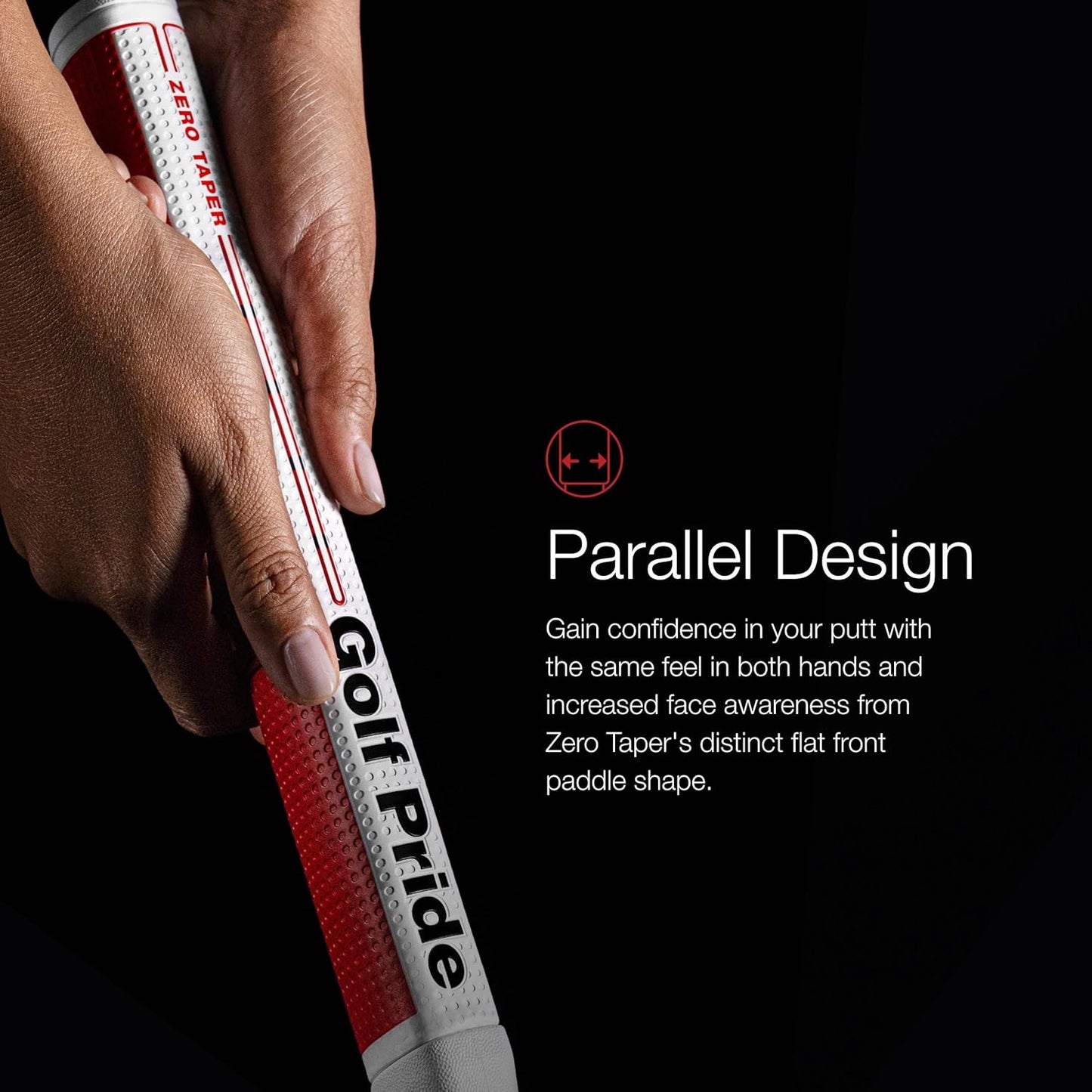 Zero Taper Medium Straight Putter Grip (Red)
