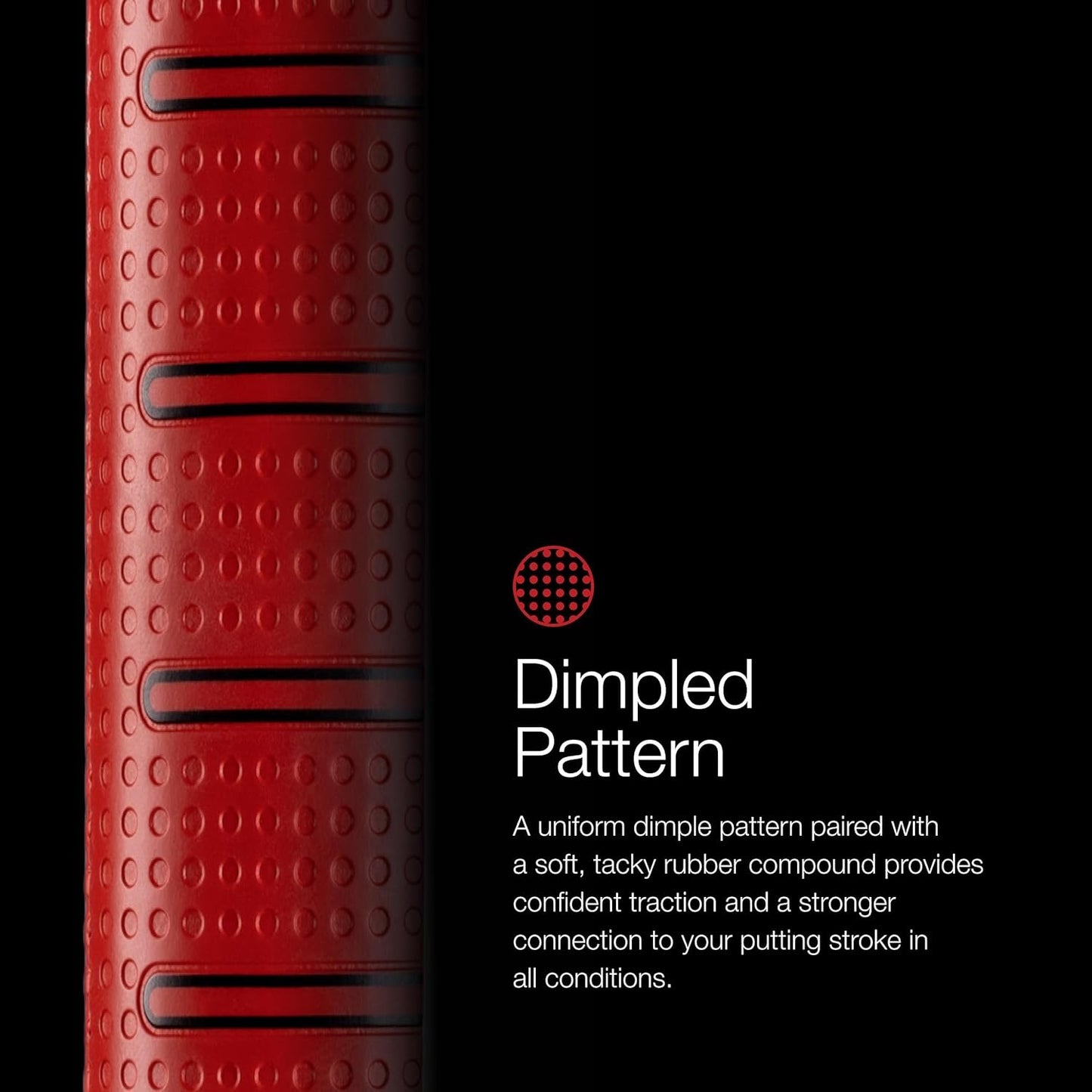 Zero Taper Medium Straight Putter Grip (Red)