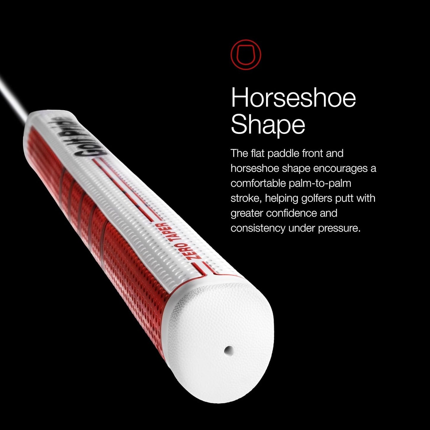Zero Taper Medium Straight Putter Grip (Red)