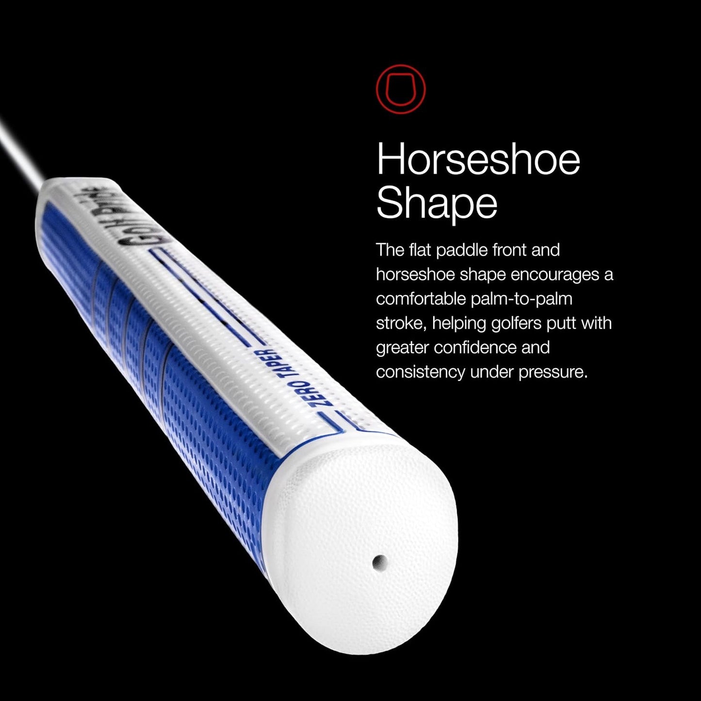 Zero Taper Medium Straight Putter Grip (Blue)