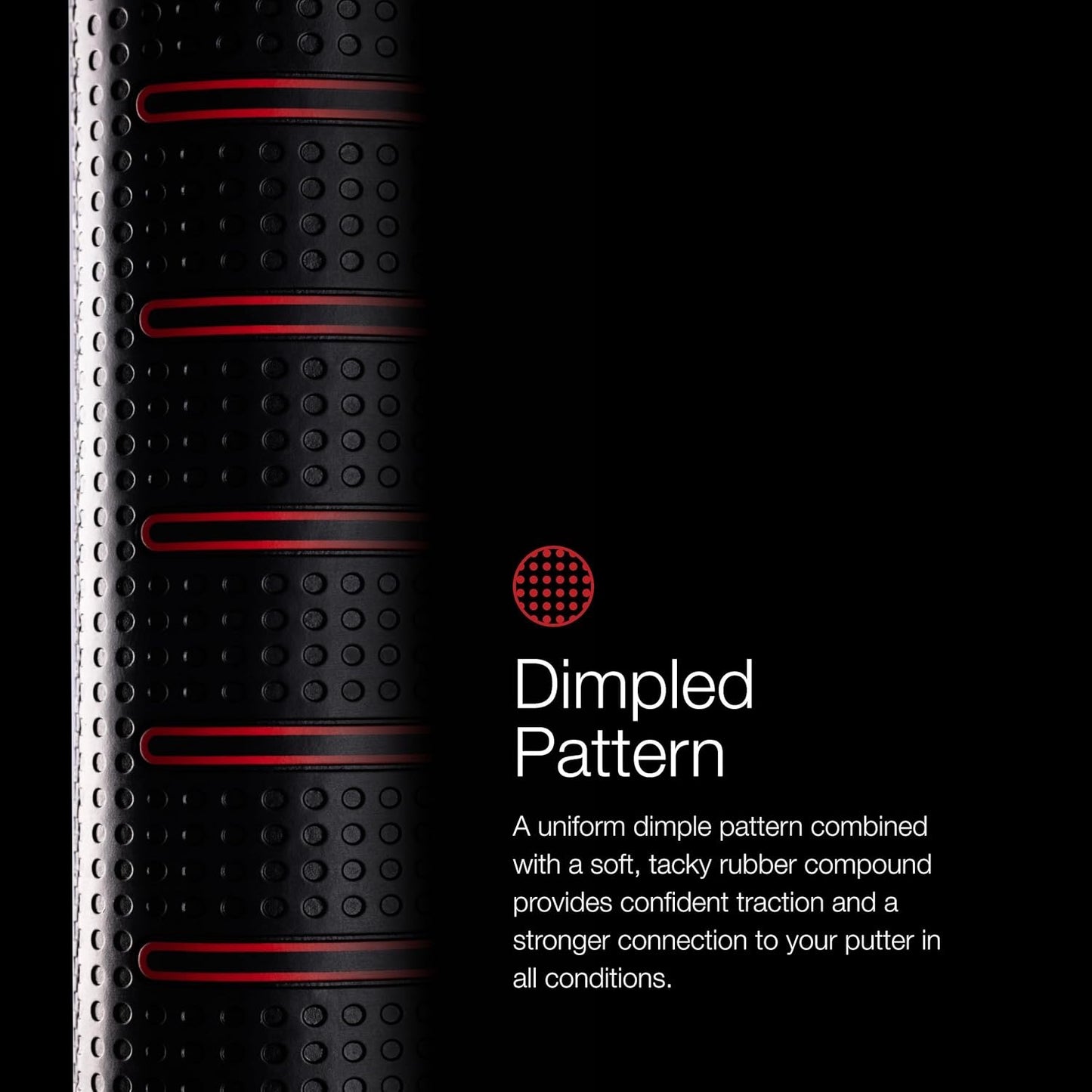 Zero Taper Medium Straight Putter Grip (Black)