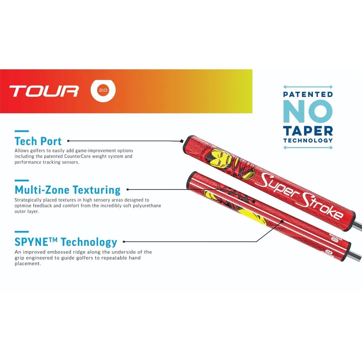 SUPERSTROKE MARVEL TOUR 2.0 (IRON MAN) + BALL MARKER