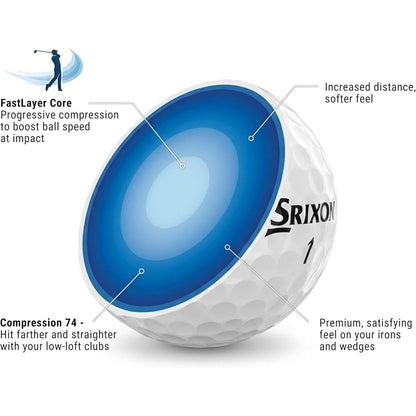 Srixon Q-Star Tour White Golf Balls (12)