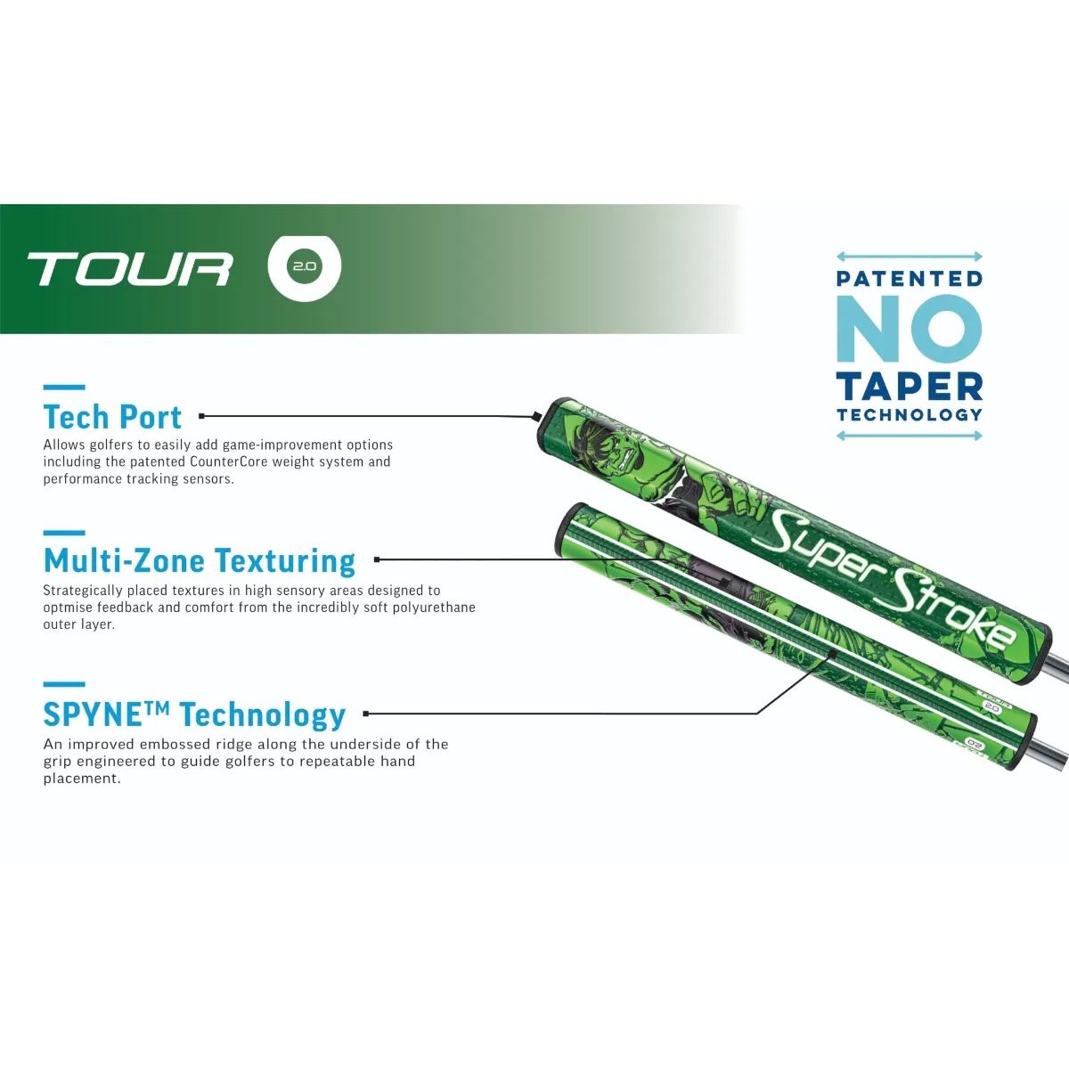 SUPERSTROKE MARVEL TOUR 2.0 (HULK) + BALL MARKER