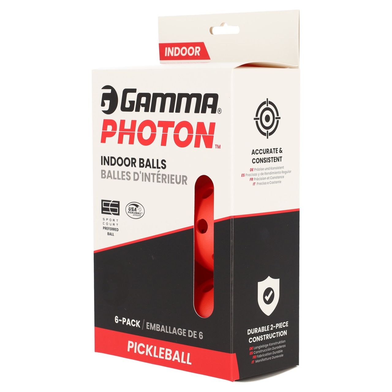GAMMA Photon Indoor Pickleball Balls 6 Pack